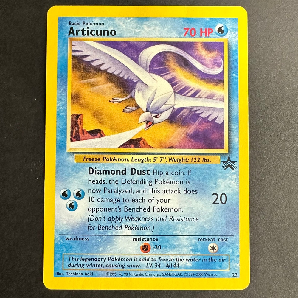 Pokemon TCG Articuno Black Star Promo WoTC Near Mint